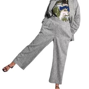 High Waisted Wide Leg Chevron Tweed Trousers by Rachel Comey x Target